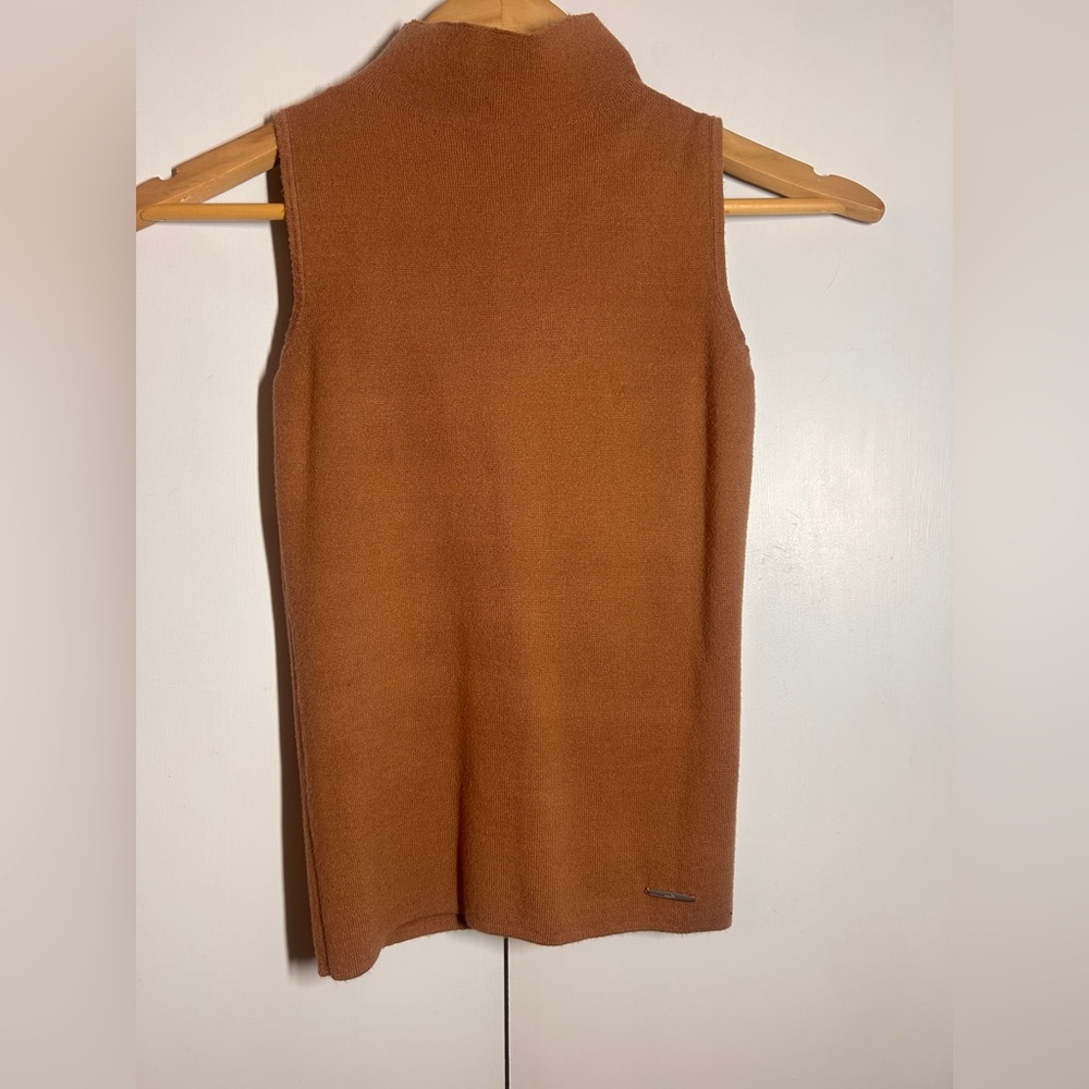 Brown Sleeveless Top